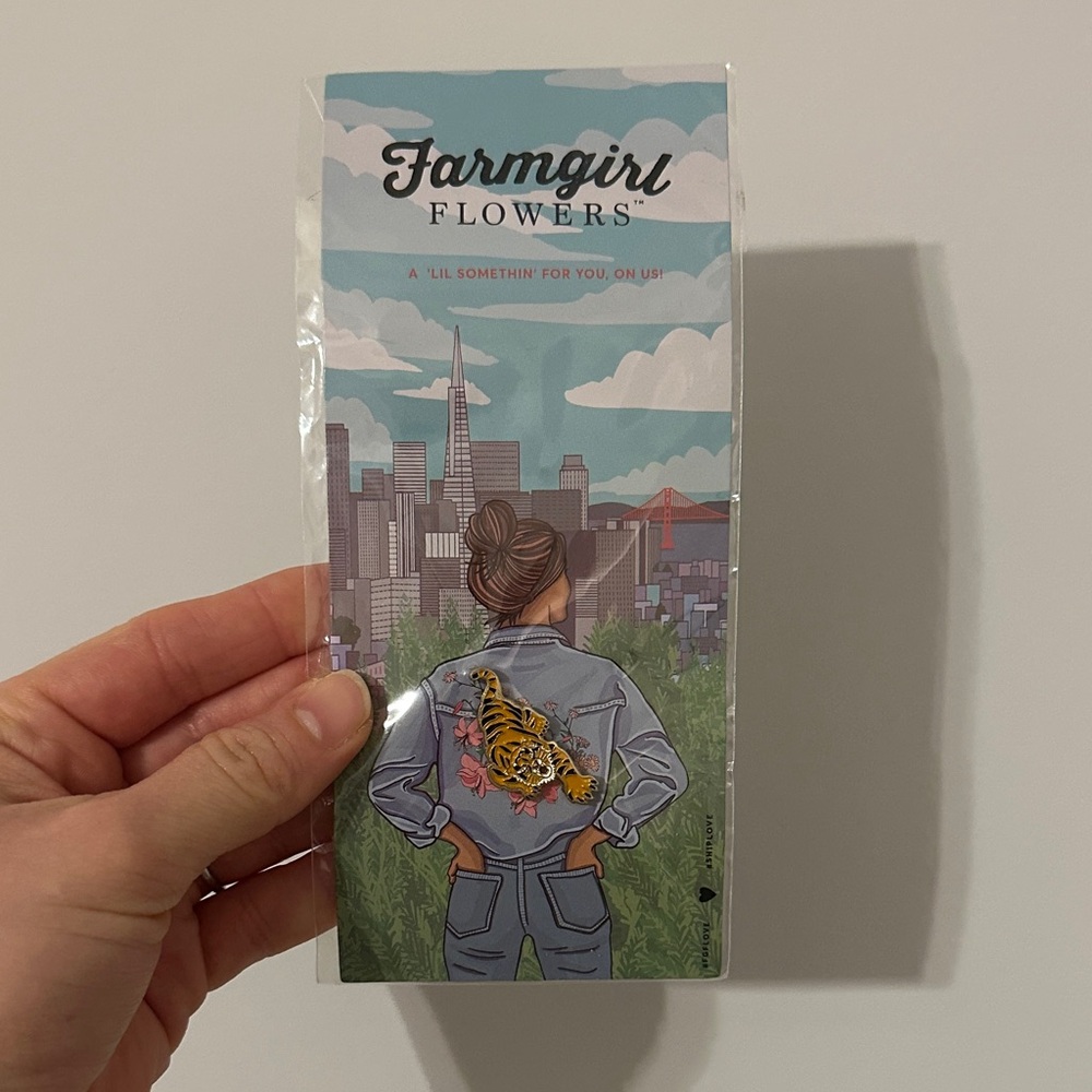 Farmgirl Flowers Tiger Pin